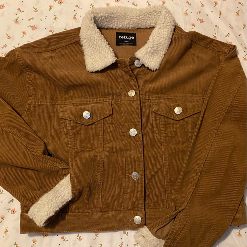Brown Fur Jean/Corduroy Jacket